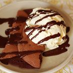 dark chocolate crepes with icecream recipe