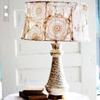 Doily Covered Lamp Shade Project