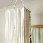 DIY Oversized Fabric Garland Chandelier