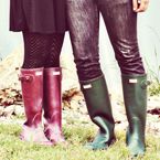 Mr Mrs one year of marriage rain boots fashion