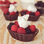Berries in Chocolate Bowls
