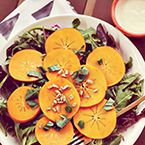 Basil + Persimmon Salad recipe