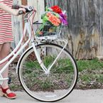 Sister Style stripes bicycle fashion