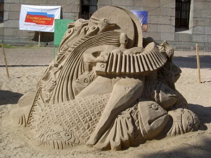 Выставка песчаных фигур в Питере (18 фото)
