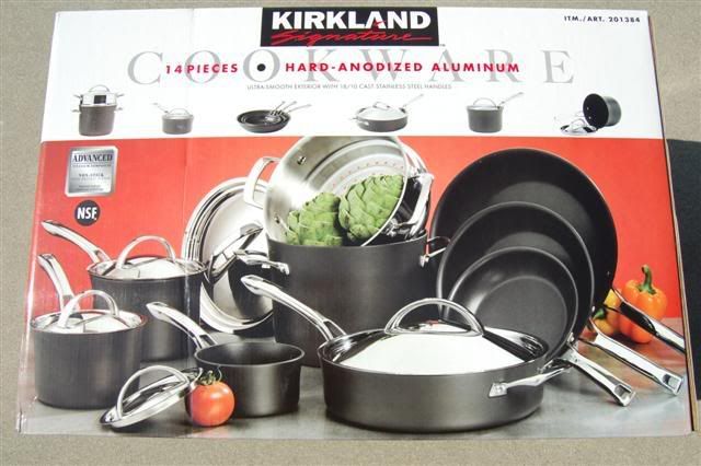 cookware kirkland piece hard signature anodize stainless steel