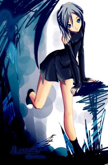 blackonewinggirl.jpg anime girl image by fireflyofearth