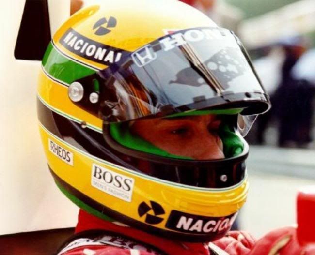 Senna Helmet Crash