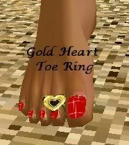 Gold Heart Toe Ring