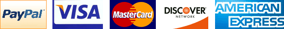 We accept Paypal & all major Credit Cards