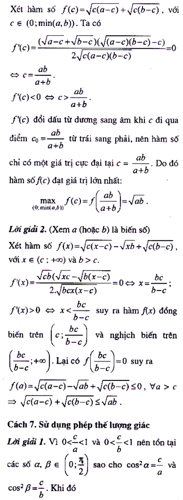 11 lời giải cho một bài toán bất đẳng thức