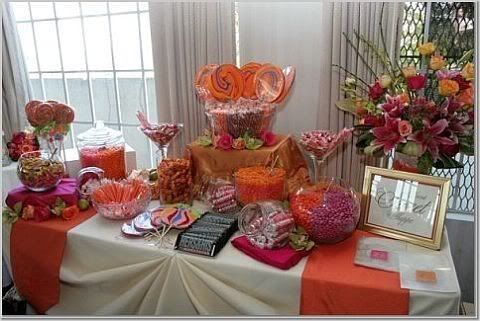 Themed candy works great Colour season wedding themes all work for types 