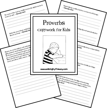 Proverbs for Kids Copywork Pages - Walking by the Way