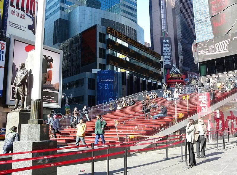 TKTS The rear of the TKTS structure provides stadium seating in Times Square.