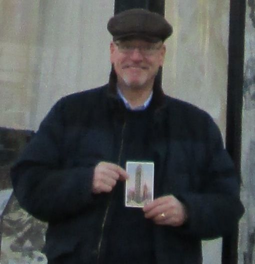 Postcard in hand. Postcard in hand.