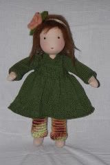 Last custom order for 17" Waldorf doll to be completed and shipped in time for Christmas 2009