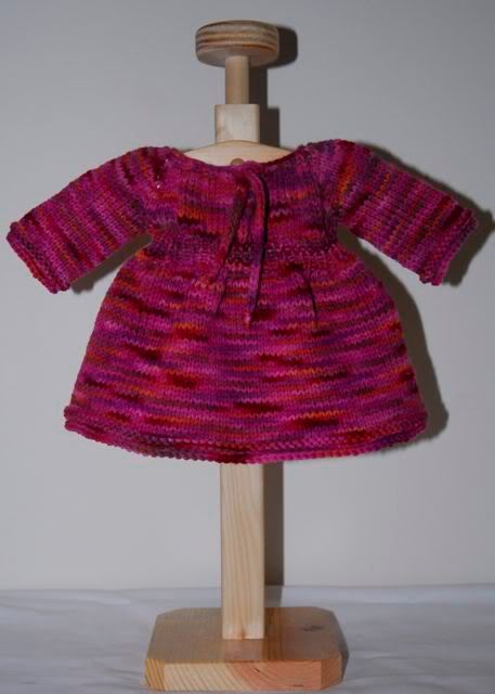 Knitted Doll Dress (pink)