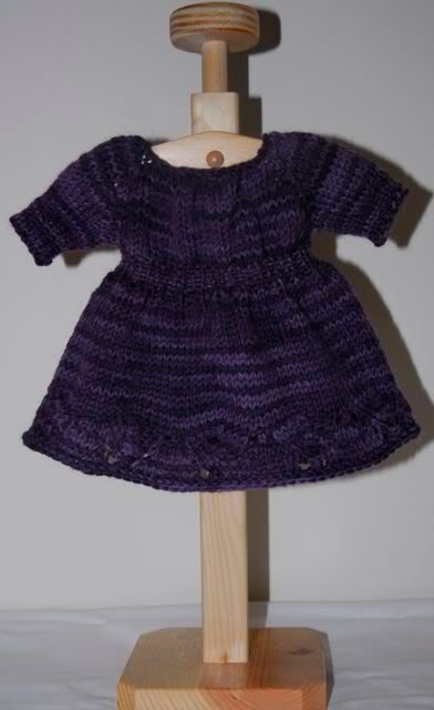 Knitted Doll Dress (purple)