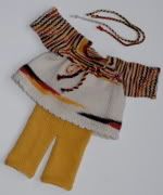 Koi colored knitted Doll Outfit
