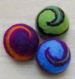 You be better watch out! Custom felted Swirly Ball
