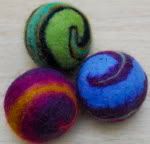 You be better watch out! Custom felted Swirly Ball with Jingle inside
