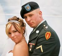 pfc. Cody Eggleston and his wife Karie
