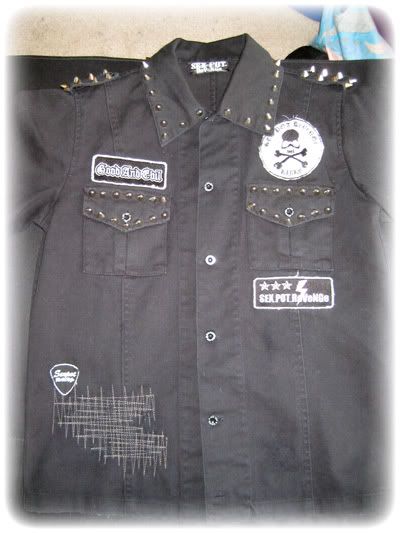 Sex Pot Revenge Good and Evil Button Down