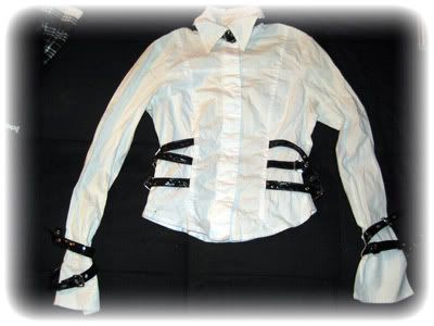 Latex Strap White Blouse