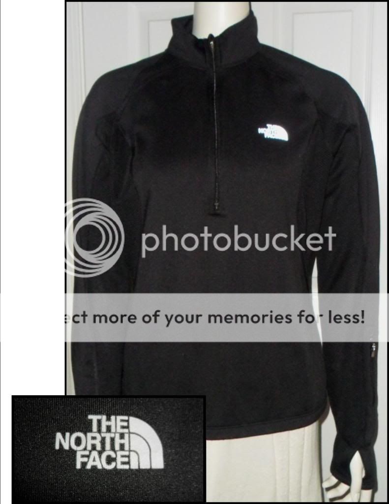 The North Face Flight Series Black 1/4 Zip Sweat Shirt Size M  